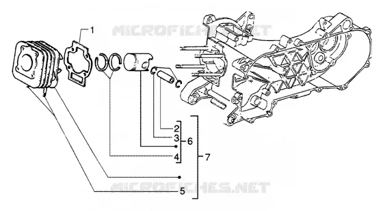 Cylinder-piston-wrist pin assy.