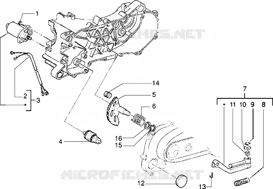 Starting motor-starter lever