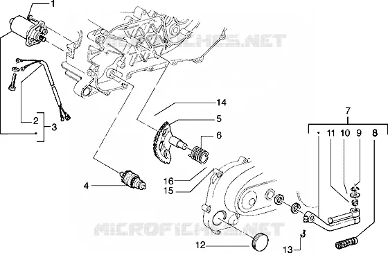 Starting motor-starter lever