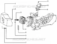 Cylinder head-cooling hood-inlet and induction pipe