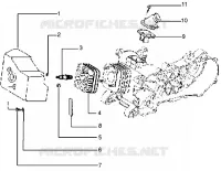 Cylinder head-cooling hood-inlet and induction pipe