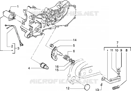 Starting motor-starter lever