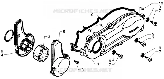 Crankcase cover, clutch side