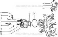 Cylinder head-cooling hood-inlet and induction pipe