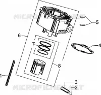 Cylinder-piston-wrist pin, assy
