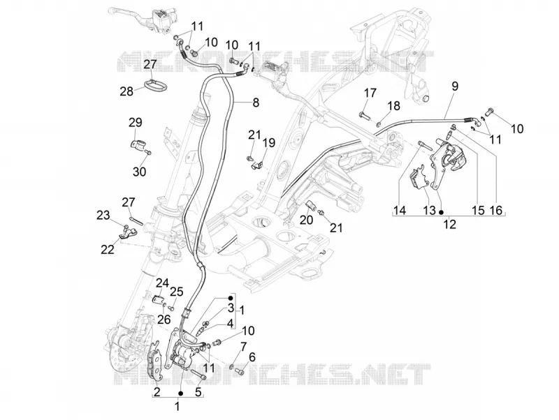 Brakes pipes - Calipers