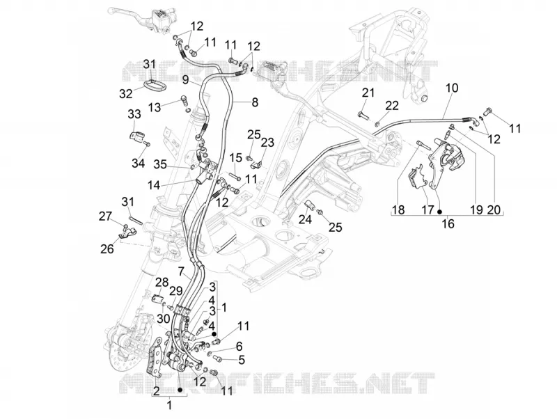 Brakes pipes - Calipers