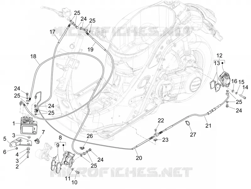 Brakes pipes - Calipers (ABS)