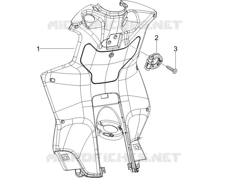 Porta-objectos dianteiro - Contra escudo