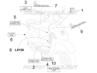 Placas e frisos