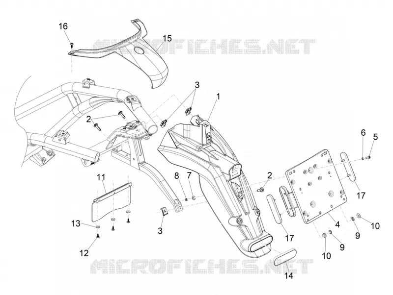 Rear cover - Splash guard