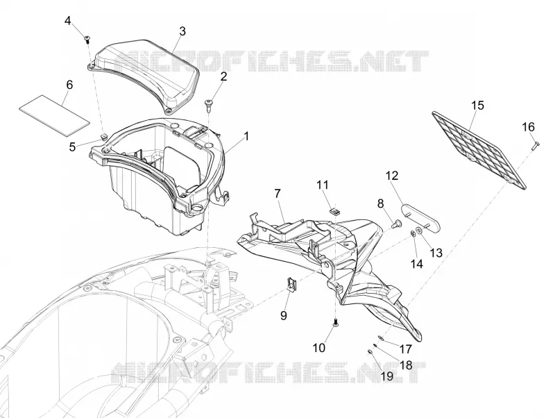 Rear cover - Splash guard