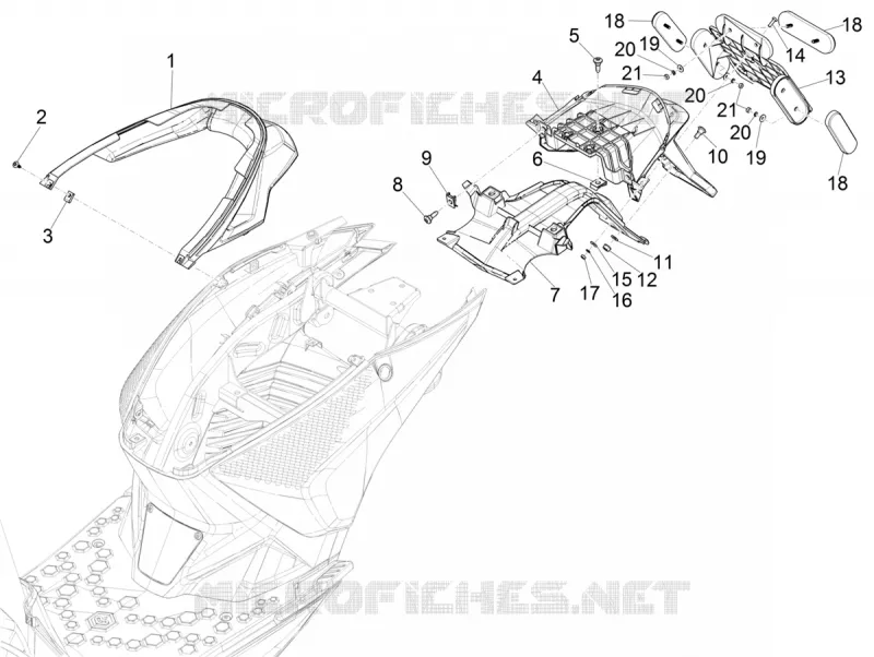 Rear cover - Splash guard