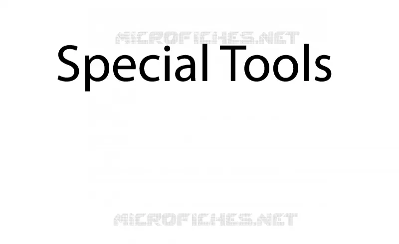 OUTILLAGE SPECIAL