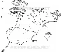 Handlebars component parts-Instrument unit