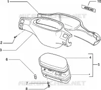 Speedometers kms.-Handlebar covers
