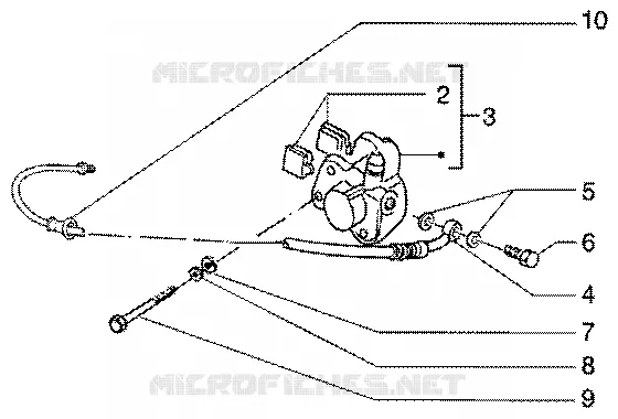 Front brake piping-front brake caliper