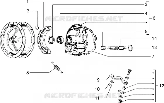Components parts of rear hub