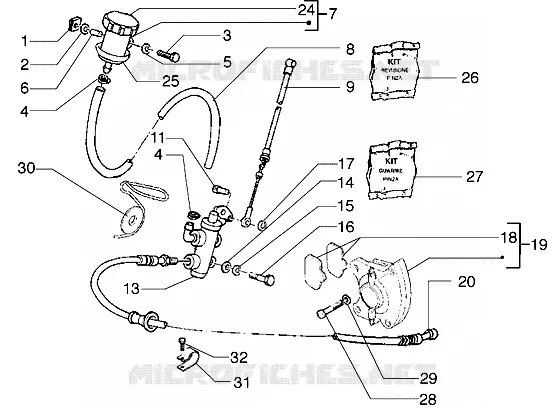 Front brake cylinder-Brake caliper