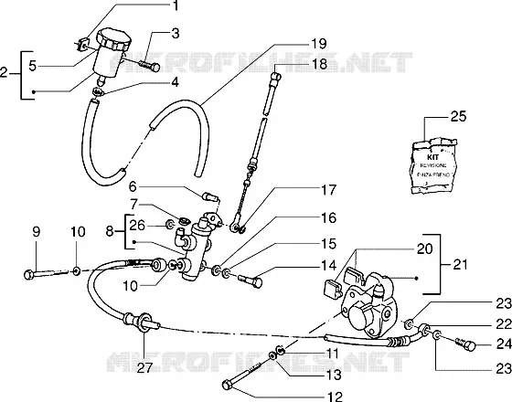 Front brake cylinder-Brake caliper