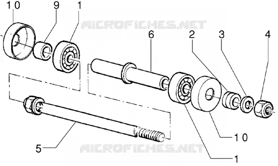 Front wheel component parts - (Disc brake version)