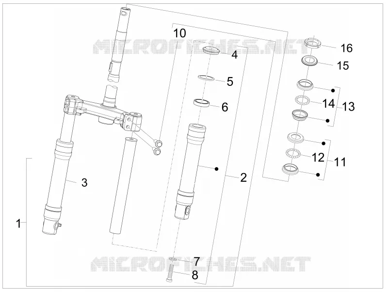 Componentes das forquilha (Wuxi Top)
