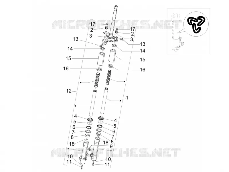 Fork's components (Kayaba)