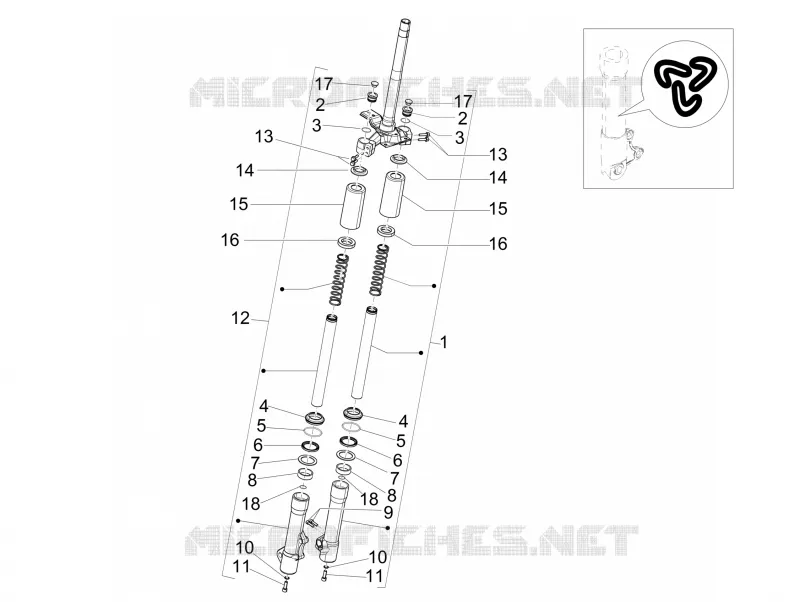Fork's components (Kayaba)