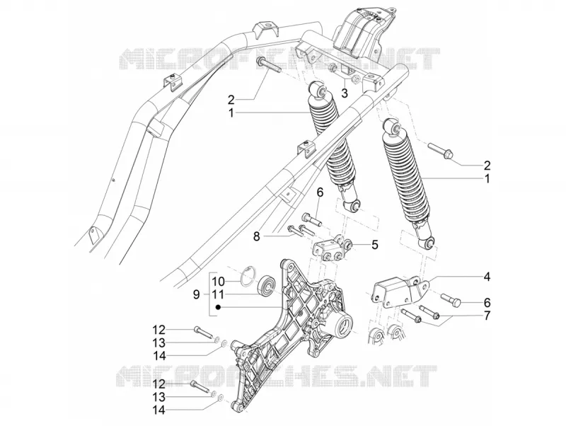Rear suspension - Shock absorber/s