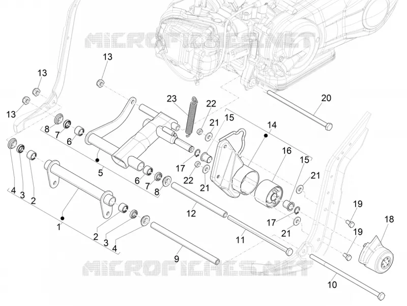 Swinging arm