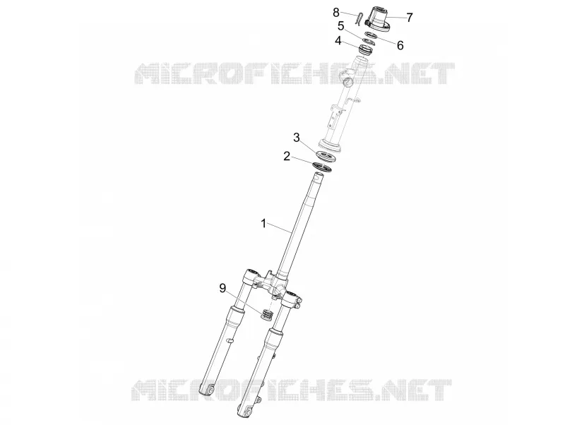 Fork/steering tube - Steering bearing unit