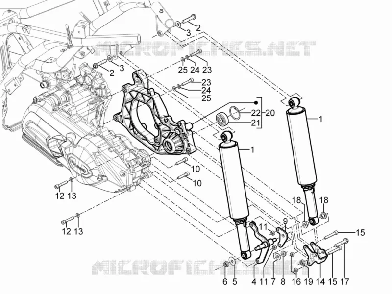 Rear suspension - Shock absorber/s