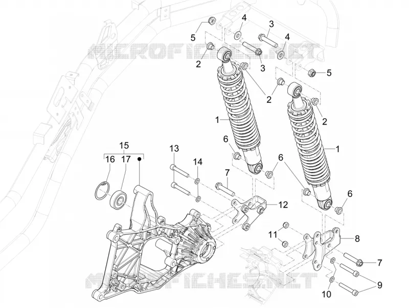 Rear suspension - Shock absorber/s