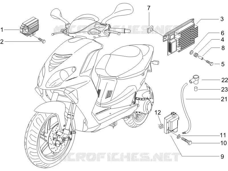 Regulador de tensão - Centrais electrónicas - Bobina A.T.